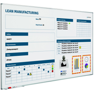 Whiteboard Lean Manufacturing 120 x 200 cm