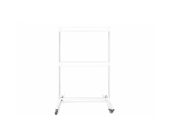 Fahrbares Gestell für 5 Flächen-Klapptafel weiß 120 x 150 cm
