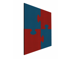 Puzzle Pinntafel Element rot - blau