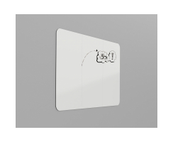 Whiteboard-Wall rahmenlos runde Ecken 198 x 294 cm bestehend aus 3 Elementen in den Gren 198 x 98 cm