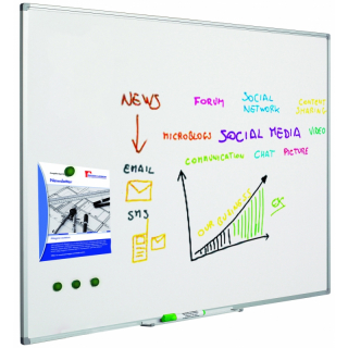 Whiteboard Classic aus lackiertem Stahl 30 x 45 cm