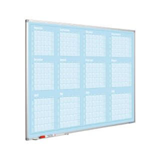 Jahresplaner blau Softline 90 x 120 cm Aug-Jul Englisch