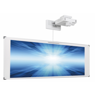 Projektionstafel mattwei emailliert ExtraFlat fr interaktive Projektoren Wandmontage (16:6) 120 x 320 cm