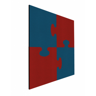 Puzzle Pinntafel Element rot - blau