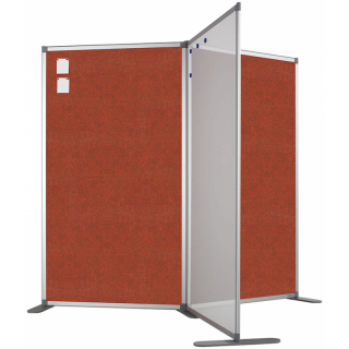 Trennwand doppelseitig Pinntafel Orange AK015 180 x 120 cm