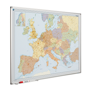 Whiteboard Europakarte 90 x 120 cm