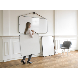 Whiteboard Portable - Tragbare Designtafel doppelseitig emaillierter Stahl 82 x 172 cm