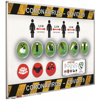 Whiteboard Prevention Covid-19 120 x 300 cm