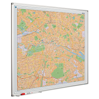 Whiteboard Stadtkarte Berlin 110 x 110 cm