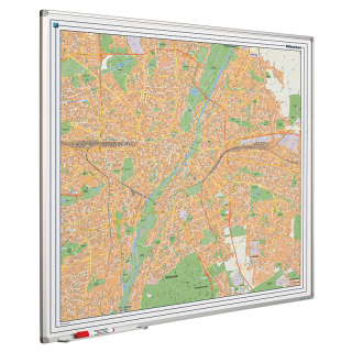 Whiteboard Stadtkarte Mnchen 110 x 110 cm
