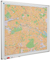 Whiteboard Stadtkarte Berlin 110 x 110 cm