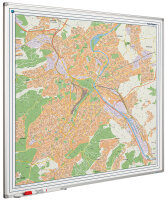 Whiteboard Stadtkarte Stuttgart 110 x 110 cm