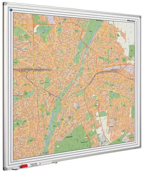 Whiteboard Stadtkarte München 110 x 110 cm
