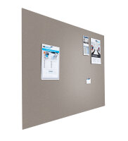 Pinntafel ohne Rahmen Bulletin Grau