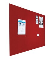 Pinntafel ohne Rahmen Bulletin Rot