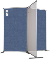Trennwand doppelseitig Pinntafel Blau AK007