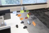 Trennscheibe / Spuckschutz Büro Plexiglas
