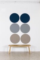 Pinntafel rahmenlos Bulletin Round blau 2214