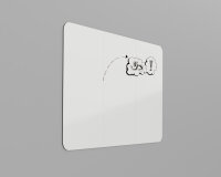 Whiteboard-Wall rahmenlos runde Ecken 198 x 294 cm bestehend aus 3 Elementen in den Größen 198 x 98 cm