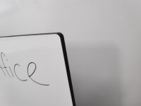 Whiteboard ohne Rahmen "Budget" aus emailliertem Stahl inkl. Mikrofasertuch & Schwarzem Marker