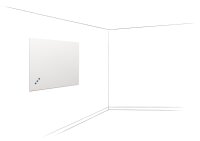 Whiteboard ohne Rahmen rund / abgerundet 120 x 200 cm