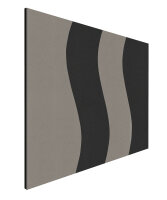 Pinntafel Element Welle schwarz - grau