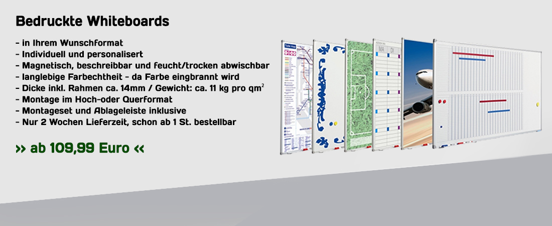 Slide bedruckte Whiteboards