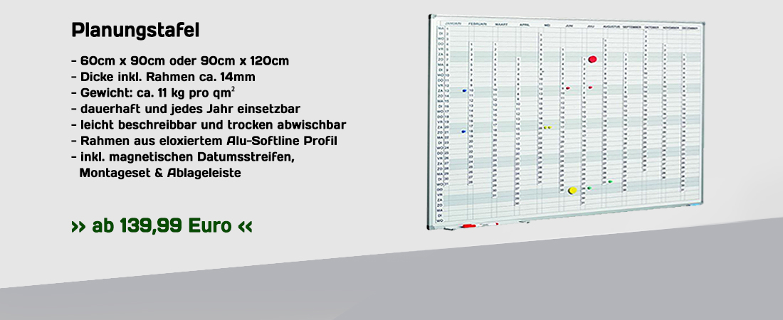 Planungstafel Slider